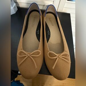 Rothy's Camel Ballet Flats with Bow 9.5